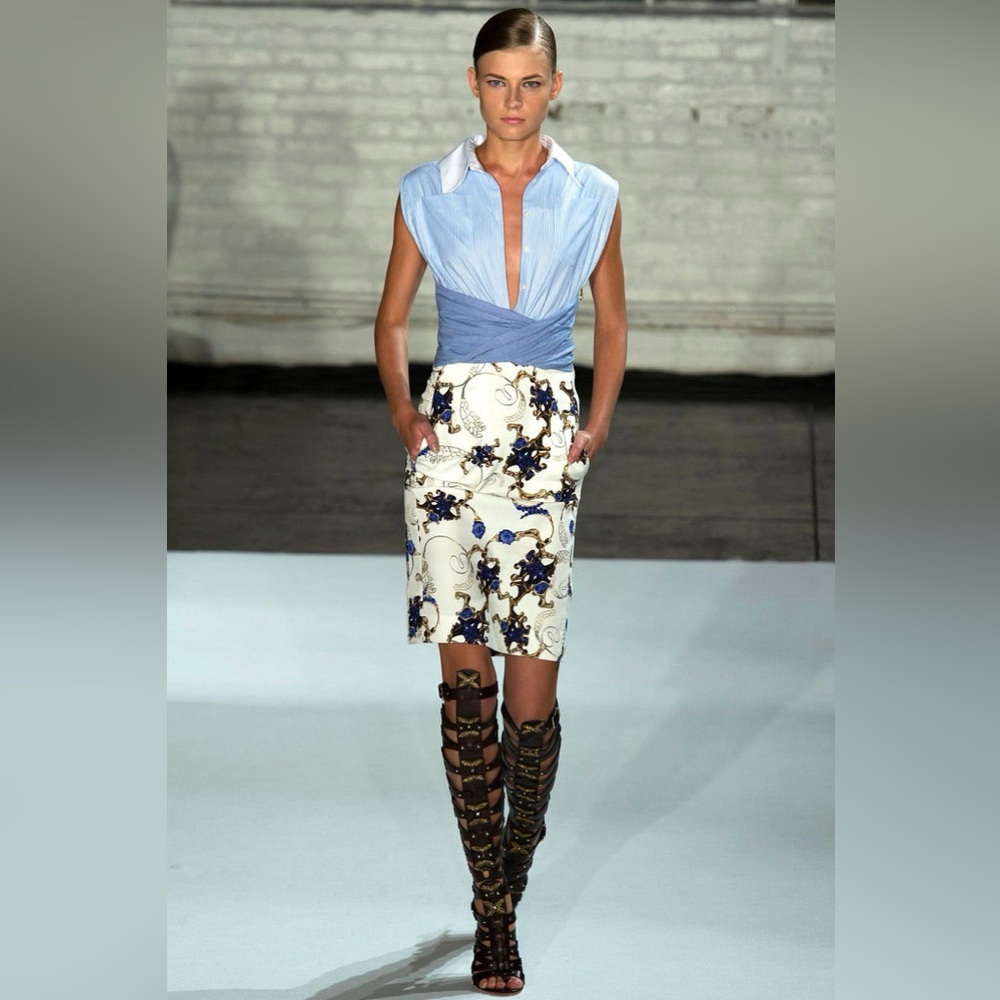 NEW! $1990 Altuzarra - Nina Printed Combo Dress - 2013 Runway